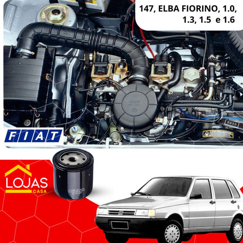 Filtro De Oleo Para Fiasa Fiat 147, Uno, Fiorino Tipo, Elba