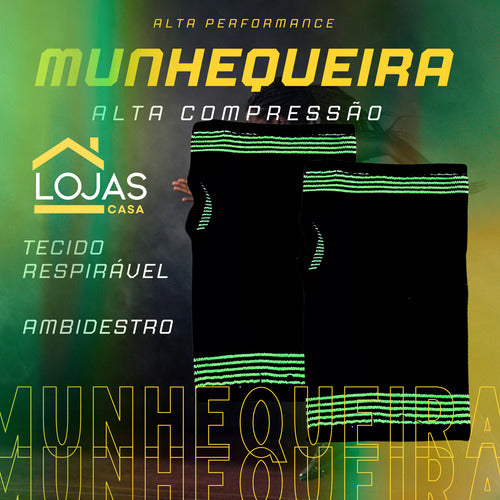 Kit Par Munhequeira Compressão Tendinite Artrite Dores Pulso