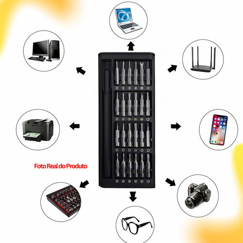 Kit Chaves De Precisão 25 Em 1 Reparos Manutenção Eletronica