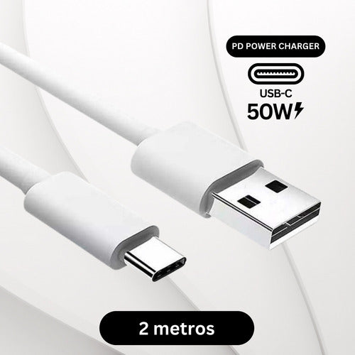 Fonte Carregador Duplo 2 Cabo 1m E 2m P/ iPhone 15 16