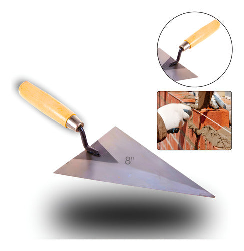 Colher Pedreiro Profissional Triangular Para Quinas Esquadro