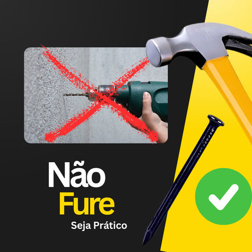 Pacote Prego Forte Parede Cimento Gesso Construção Aço 17x21