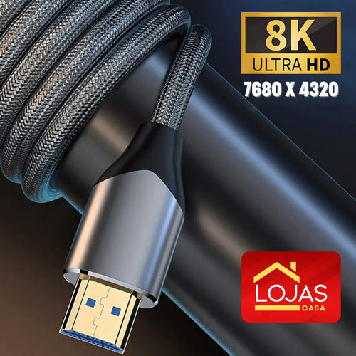 Cabo Hdmi 5m 8k 60hz Ultra Hd 2.1 4k 120hz Monitor Ps5 Xbox
