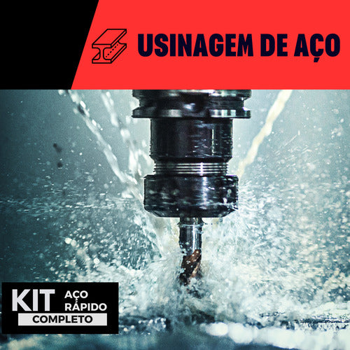 Kit Jogo Brocas Com Estojo Aço Rápido Usinagem Arrebite Resi