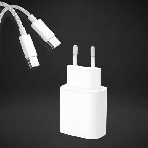 Fonte Carregador Usb-c Para iPhone 15 16 17  + Cabo Tipo C