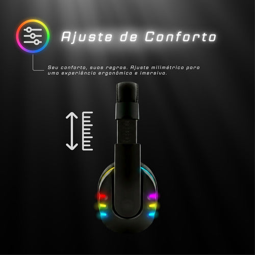 Fone Gamer 7.1 Rgb Som Imersivo 360 Jogos Pc Ps4/5 Xbox On