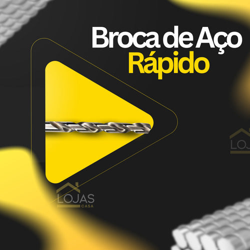Kit Jogo Brocas Com Estojo Aço Rápido Usinagem Arrebite Resi