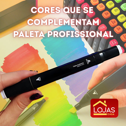 Canetinhas Touch Estojo Ponta Dupla 48 Cores Artístico