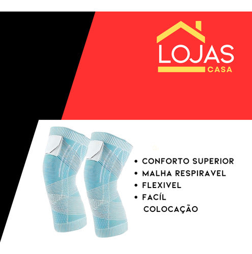 Joelheira Compressiva Faixa Ajustável Proteção Esportiva