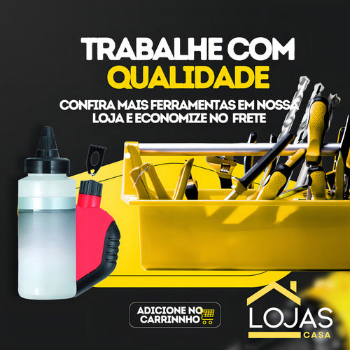 Carretel De Linha Lojas Casa 30m Com Pó De Giz Para Marcação Em Construção