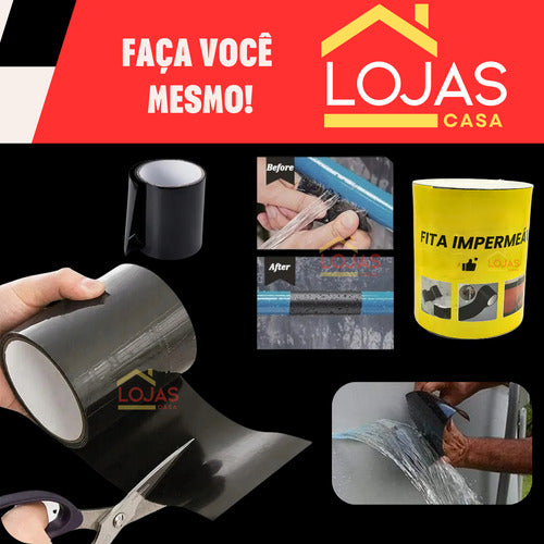 Fita Adesiva Reparos Impermeável Vedação Vazamento Cano Flex