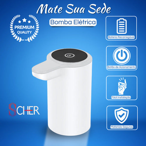 Bomba Elétrica Recarregável Para Galão De Água  Bivolt Usb