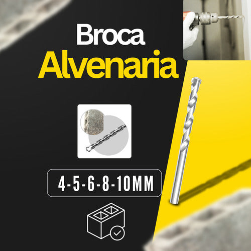 Kit 16 Brocas Com Estojo Ferro Concreto Madeira Videa Aço