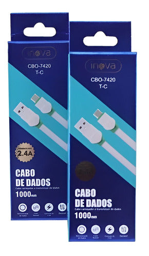Cabo Inova Basike Tipo - C Cbo - 7420 2.4a 1 Metro Cor Branco