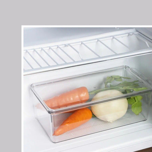 Organizador De Geladeira Luxo 2,5l Com Alça E Tampa Forte