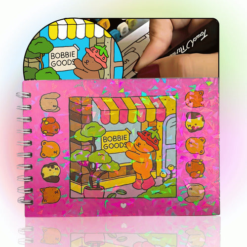 Livro Colorir Goods 50 Folhas Desenhos Bobbie Pintar Acetato