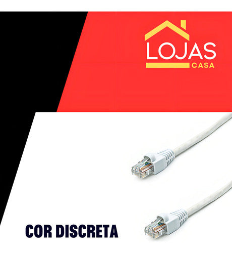 Cabo De Rede Cat6e 3m Rj45 Ethernet Pvc Alta Velocidade Cinza