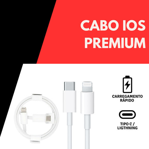 Carregador 50w Usb-c Duplo Para iPhone 16 15 14 13 11 2xcabo