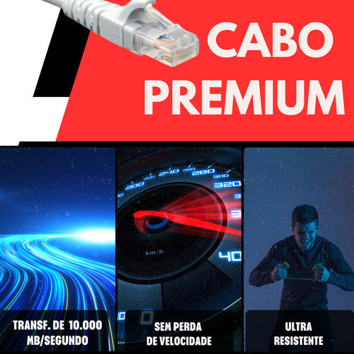 Cabo De Rede Lan Internet Crimpado Rj45 Cat6e Ultra 1,5m