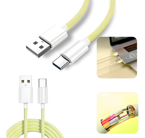 Cabo Usb Turbo Color Para Samsung Motorola LG A20 A32 A52 A7