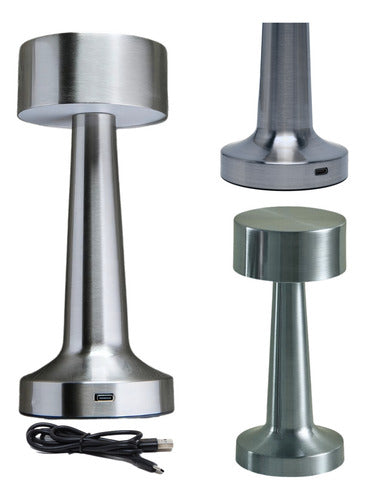 Luminária Abajur Touch Led Portátil S/ Fio Recarregável Luxo