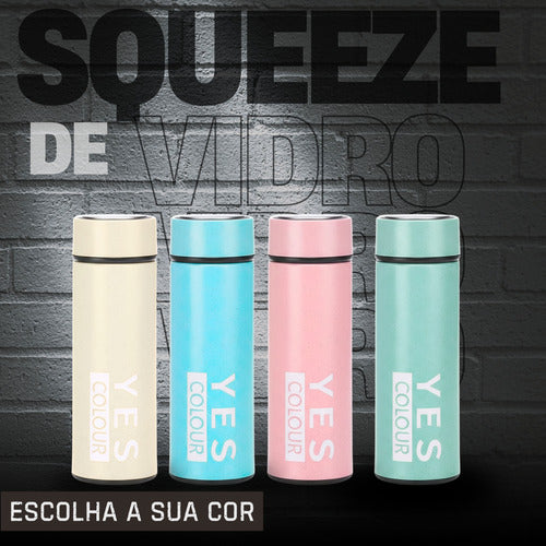 Garrafa De Vidro Squeeze Não Deixa Cheiro Academia Resistent