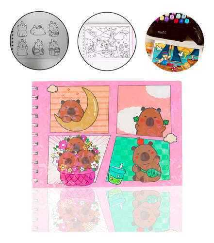 Livro Para Colorir Pintura Desenho Cute Capivara Goods