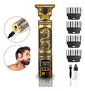 Máquina Cortar Cabelo Fazer Barba Luxo Refinado Metal Led