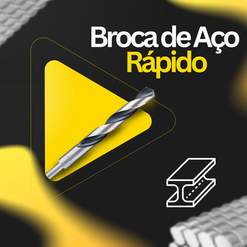 Broca 20mm Metais Chapa Aço Rápido Com Rebaixo Din338 Hss