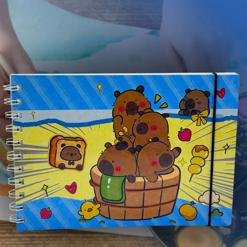 Livro Para Colorir Pintura Desenho Cute Capivara Goods