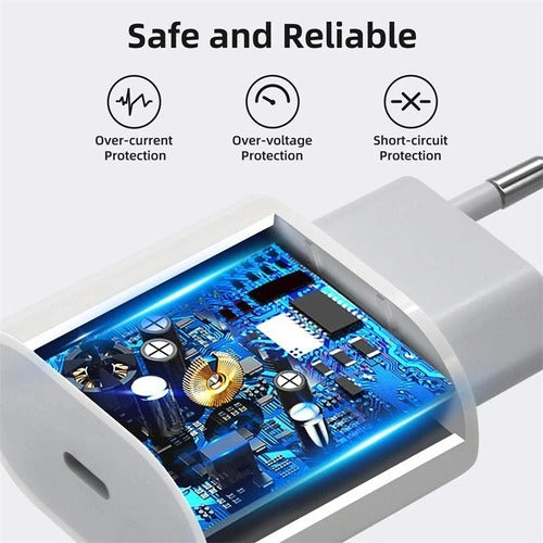 Carregador Fonte Para iPhone X Xr 11 12 13 14 Pro Max + Cabo