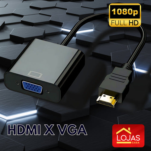 Conversor De Hdmi Para Vga Com Imagem Full Hd Pc Not Premium