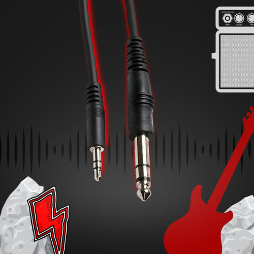 Cabo De Som P10 X P2 Fone Mesa Violão Profissional 3 Metros