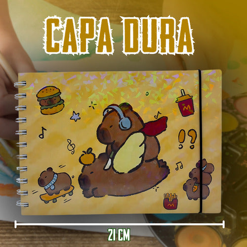 Livro Para Colorir Pintura Desenho Cute Capivara Goods