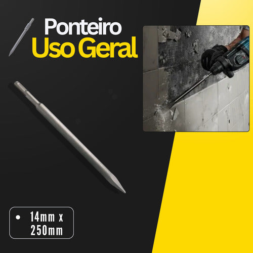 Ponteiro Demolidor Concreto Martelete Sds Plus 14x250mm