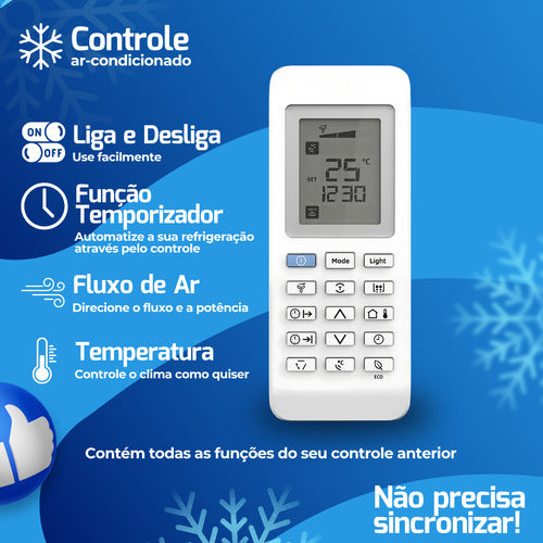 Controle Remoto Para Ar Condicionado Eletrolux Ecoturbo Spli