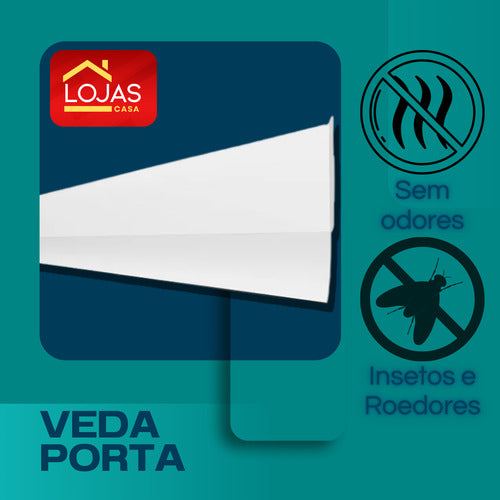 Veda Porta Contra Barulho Poeira Entrada De Insetos Chuva