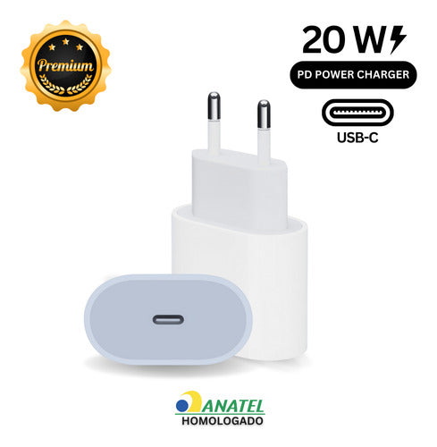 Carregador Fonte Turbo 20w Para iPhone 7 8 X Xr 11 12 13 14