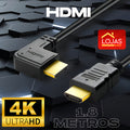 Cabo Hdmi Curvo 1,8 Metros Lojas Casa Blindado 4k Tv Notebook Preto