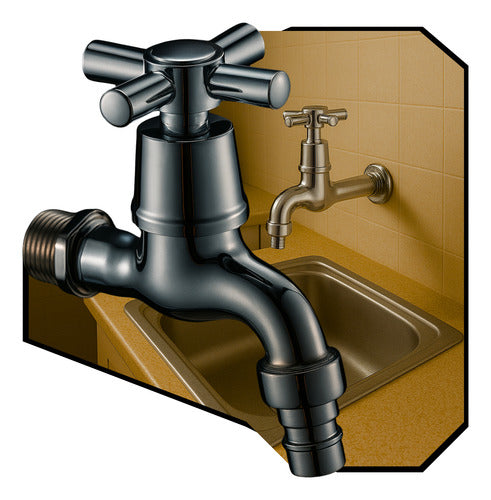 Torneira Parede Jardim Tanque Mangueira Cozinha Lavabo Inox
