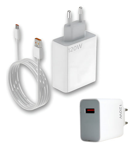 Carregador Usb-c Turbo 120w  Para  Xiaomi  Samsung  Motorola