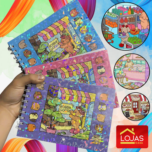 Livro Colorir Goods 50 Folhas Desenhos Bobbie Pintar Acetato