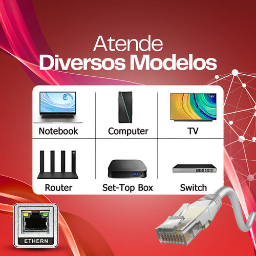 Rolo Cabo Rede 40m Lan Crimpado Cat 6 Super Rápido Premium Resistente Enthernet Rj45 Lojas Casa Cabo Para Alta Velocidad