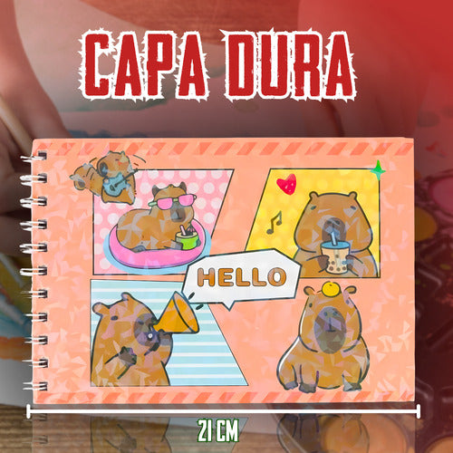 Livro Para Colorir Pintura Desenho Cute Capivara Goods