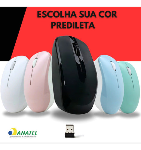 Mouse Sem Fio Sensor Óptico Profissional Confortável Cmos Un