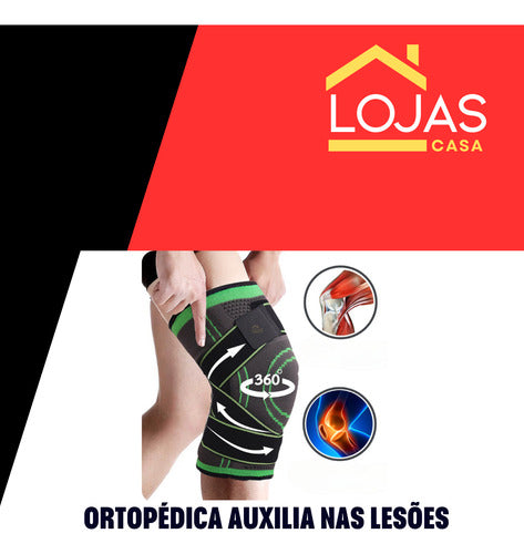 Kit 2 Joelheiras Compressão Confortável Ajustável Tensor