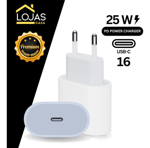 Fonte Carregador + Cabo Indução Para iPhone 12 13 14 15 16