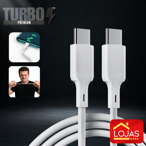 Cabo Carregador Tipo C 60w Turbo Para Samsung S24 A05 A15