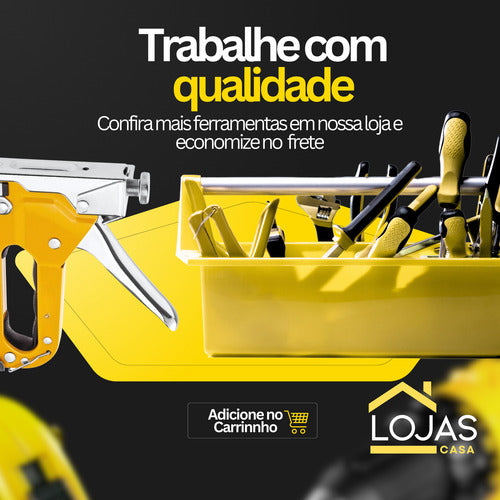 Pistola Grampeador Profissional Com Ajuste Pressão 3 Em 1