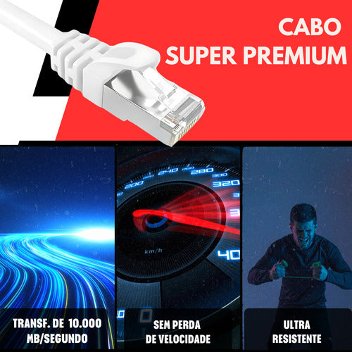 Cabo De Rede IT-BLUE 30 Metros Lan Internet Crimpado Rj45 Cat6 Alta